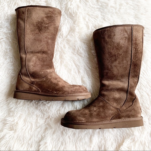 UGG AUSTRALIA BOOTS SPEEPSKIN BROWN SZ 6 - Picture 3 of 13